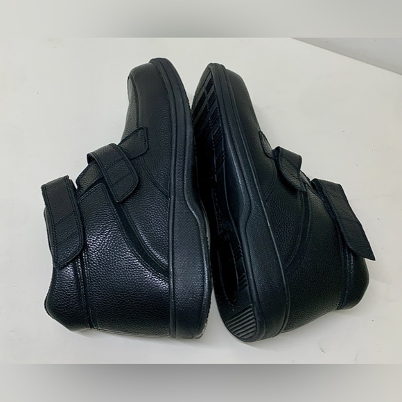 Men’s 14 EE Wide Orthofeet Glacier Gorge Pebbled Leather Hook & Loop Ankle Boots - Picture 10 of 16